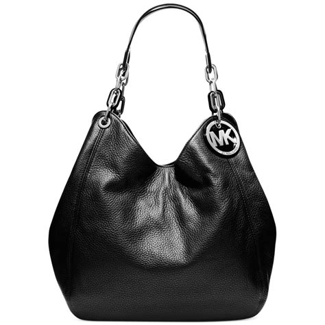 michael kors fulton lg shoulder tote black|fulton large shoulder bag.